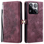 Style 016 For Xiaomi 15 Pro Case Skin Feel Totem Imprinted Wallet Leather Phone Cover