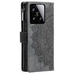 Style 006 For Xiaomi 15 Wallet Case PU Leather Phone Cover Mandala Flower Pattern
