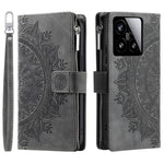 Style 006 For Xiaomi 15 Wallet Case PU Leather Phone Cover Mandala Flower Pattern