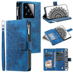 Style 006 For Xiaomi 15 Wallet Case PU Leather Phone Cover Mandala Flower Pattern