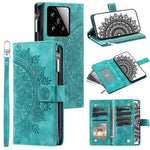 Style 006 For Xiaomi 15 Wallet Case PU Leather Phone Cover Mandala Flower Pattern