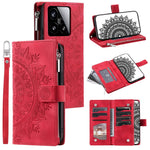 Style 006 For Xiaomi 15 Wallet Case PU Leather Phone Cover Mandala Flower Pattern