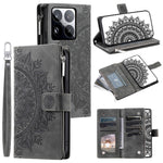 Style 006 For Xiaomi 15 Pro Wallet Case PU Leather Phone Cover Mandala Flower Pattern