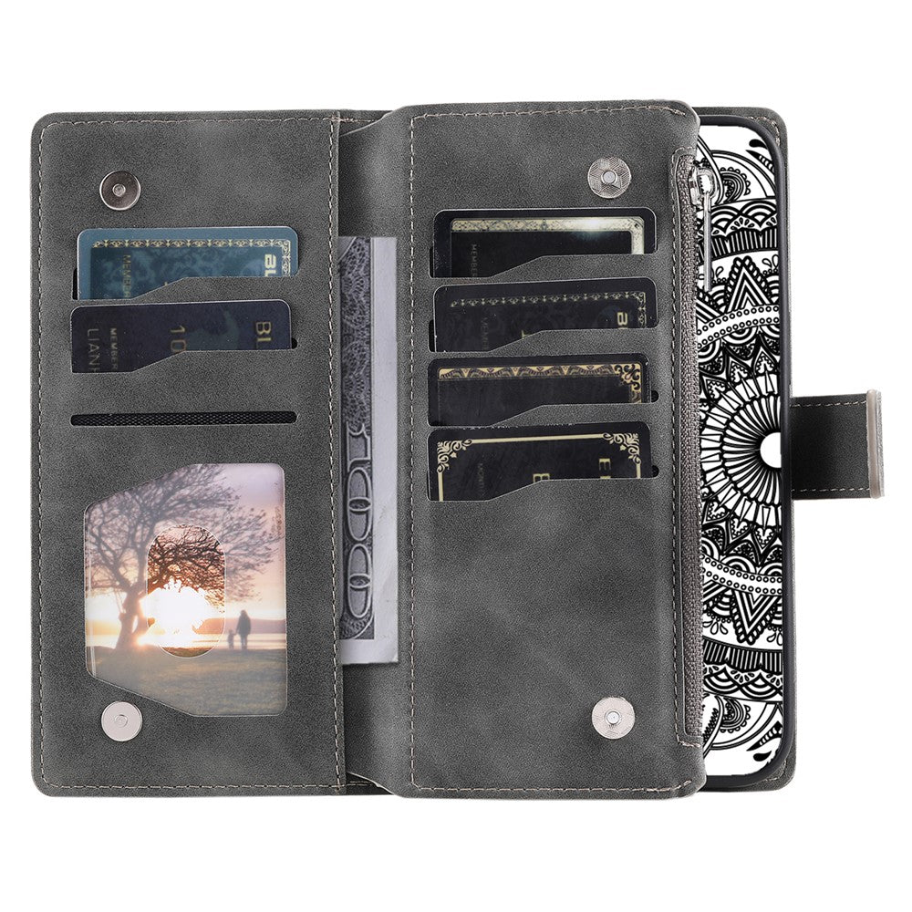 Style 006 For Xiaomi 15 Pro Wallet Case PU Leather Phone Cover Mandala Flower Pattern