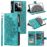 Stil 006 För Xiaomi 15 Pro Plånboksfodral PU-läder mobilfodral Mandala Blommönster