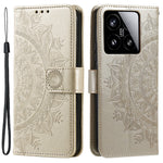 For Xiaomi 15 Case Imprinted Totem PU Leather Wallet Stand Phone Cover