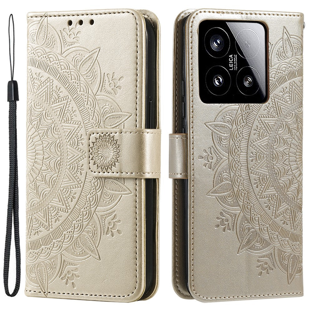 For Xiaomi 15 Case Imprinted Totem PU Leather Wallet Stand Phone Cover