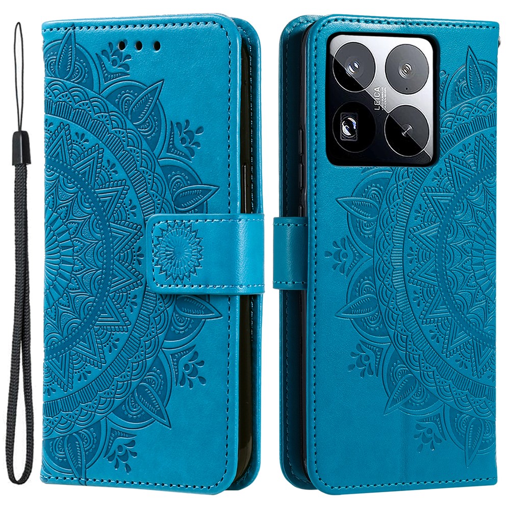 For Xiaomi 15 Pro Case Imprinted Totem PU Leather Wallet Stand Phone Cover