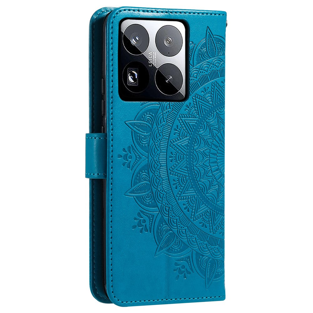 For Xiaomi 15 Pro Case Imprinted Totem PU Leather Wallet Stand Phone Cover