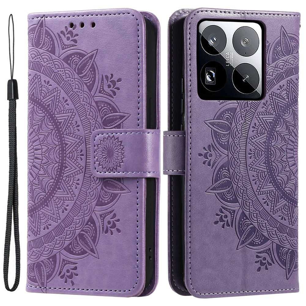 For Xiaomi 15 Pro Case Imprinted Totem PU Leather Wallet Stand Phone Cover