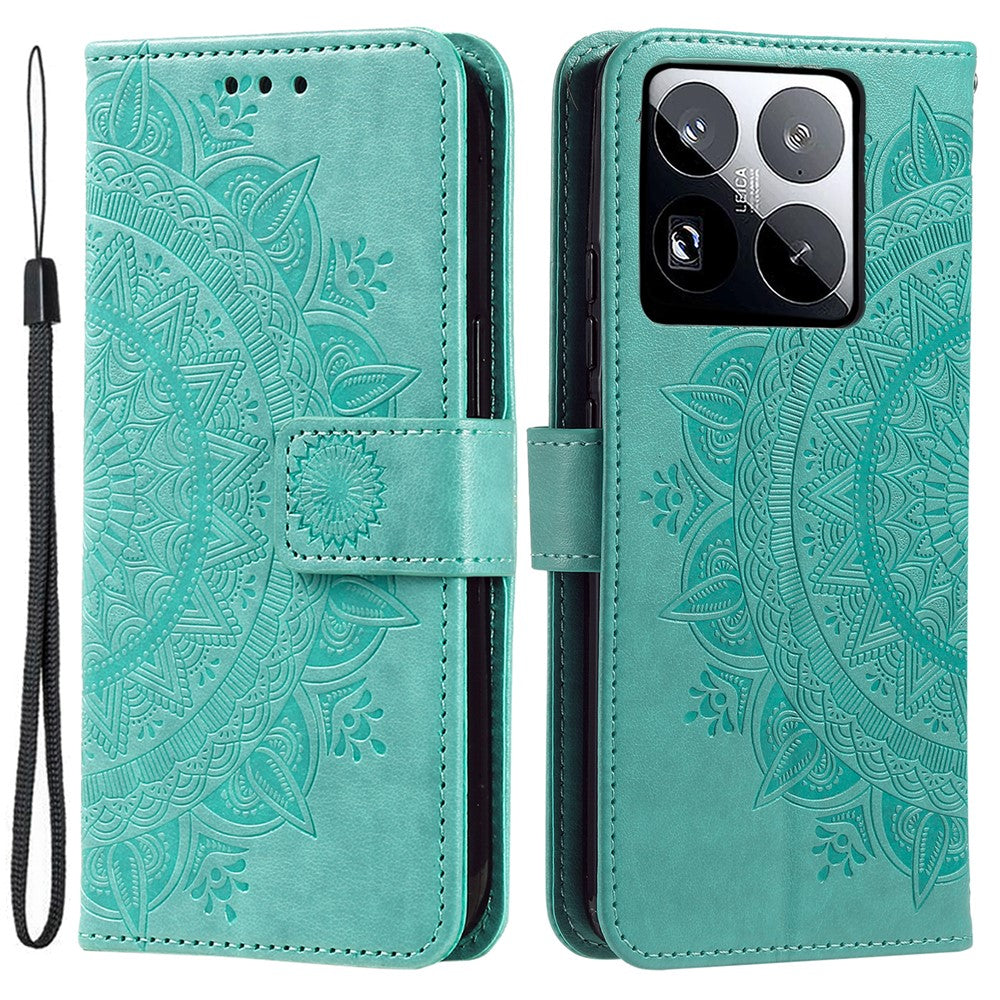 For Xiaomi 15 Pro Case Imprinted Totem PU Leather Wallet Stand Phone Cover