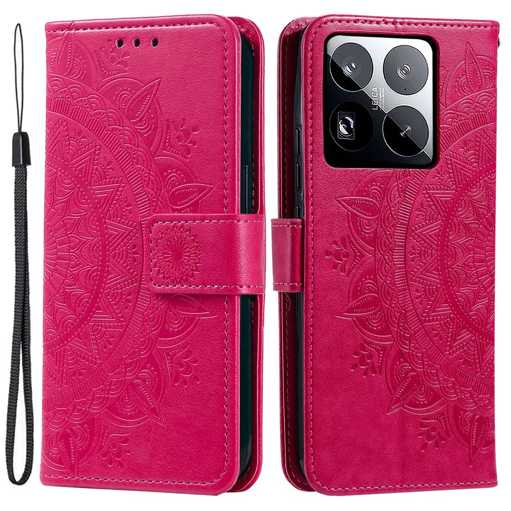 For Xiaomi 15 Pro Case Imprinted Totem PU Leather Wallet Stand Phone Cover
