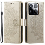 For Xiaomi 15 Pro Case Imprinted Totem PU Leather Wallet Stand Phone Cover
