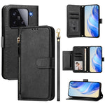 For Xiaomi 15 Case Zipper Pocket Multiple Card Slots Leather Phone Cover