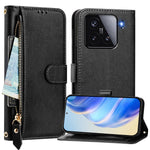 For Xiaomi 15 Case Zipper Pocket Multiple Card Slots Leather Phone Cover