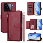 For Xiaomi 15 Case Zipper Pocket Multiple Card Slots Leather Phone Cover
