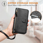 For Xiaomi Redmi Note 14 5G Case Zipper Pocket Multiple Card Slots Leather Phone Cover