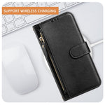 For Xiaomi Redmi Note 14 5G Case Zipper Pocket Multiple Card Slots Leather Phone Cover