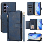 For Samsung Galaxy S25 Case Zipper Pocket Multiple Card Slots Leather Phone Cover