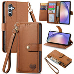 For Samsung Galaxy A36 5G Case RFID Blocking Zipper Pocket Leather Wallet Phone Cover