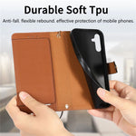 For Samsung Galaxy A36 5G Case RFID Blocking Zipper Pocket Leather Wallet Phone Cover