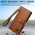 For Samsung Galaxy A36 5G Case RFID Blocking Zipper Pocket Leather Wallet Phone Cover