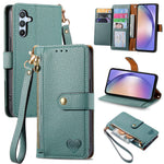 For Samsung Galaxy A36 5G Case RFID Blocking Zipper Pocket Leather Wallet Phone Cover