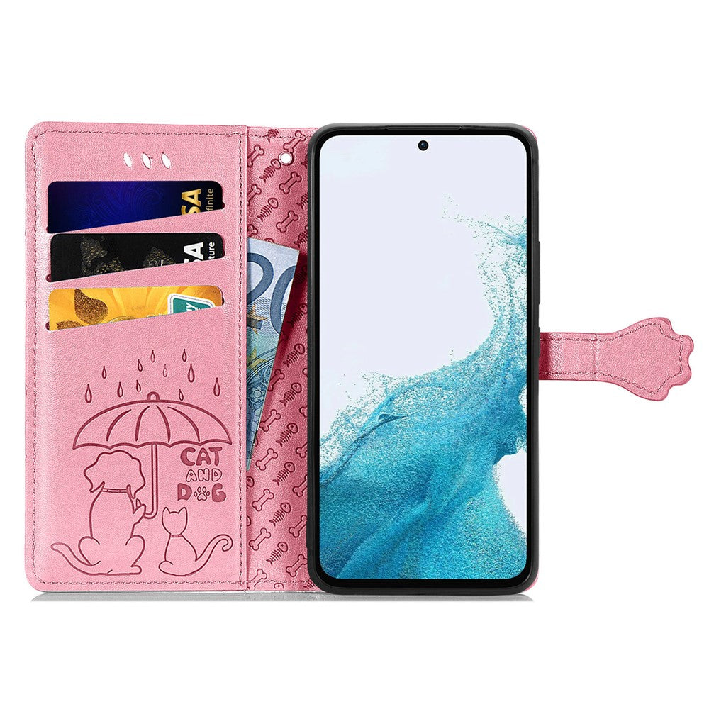 For Samsung Galaxy A56 5G Case Leather Wallet Flip Phone Cover Cute Cat Dog Pattern