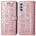 For Samsung Galaxy A56 5G Case Leather Wallet Flip Phone Cover Cute Cat Dog Pattern