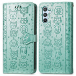 For Samsung Galaxy A56 5G Case Leather Wallet Flip Phone Cover Cute Cat Dog Pattern