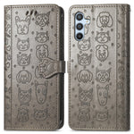 For Samsung Galaxy A56 5G Case Leather Wallet Flip Phone Cover Cute Cat Dog Pattern