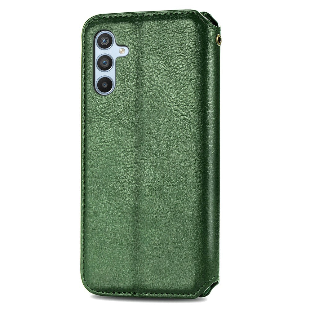 Til Samsung Galaxy A36 5G PU Lædercover Diamant Præg Pung Stativ Telefoncover