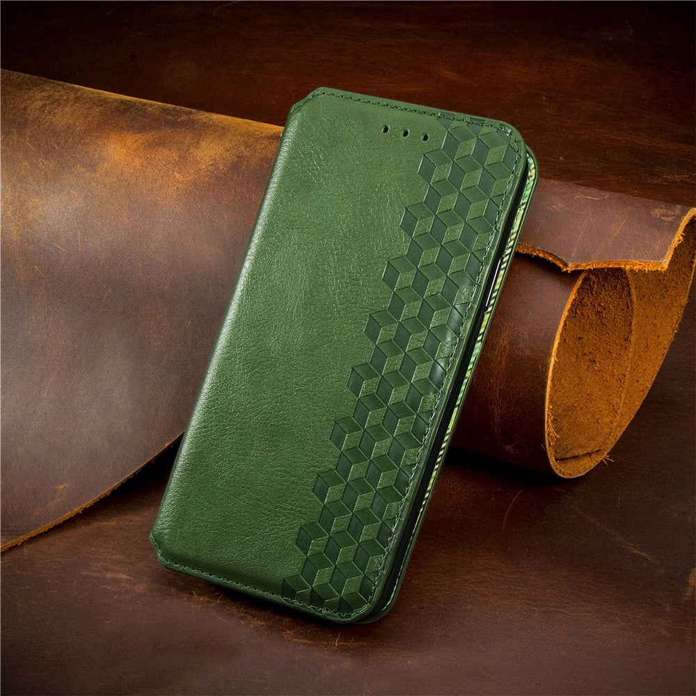 Til Samsung Galaxy A36 5G PU Lædercover Diamant Præg Pung Stativ Telefoncover