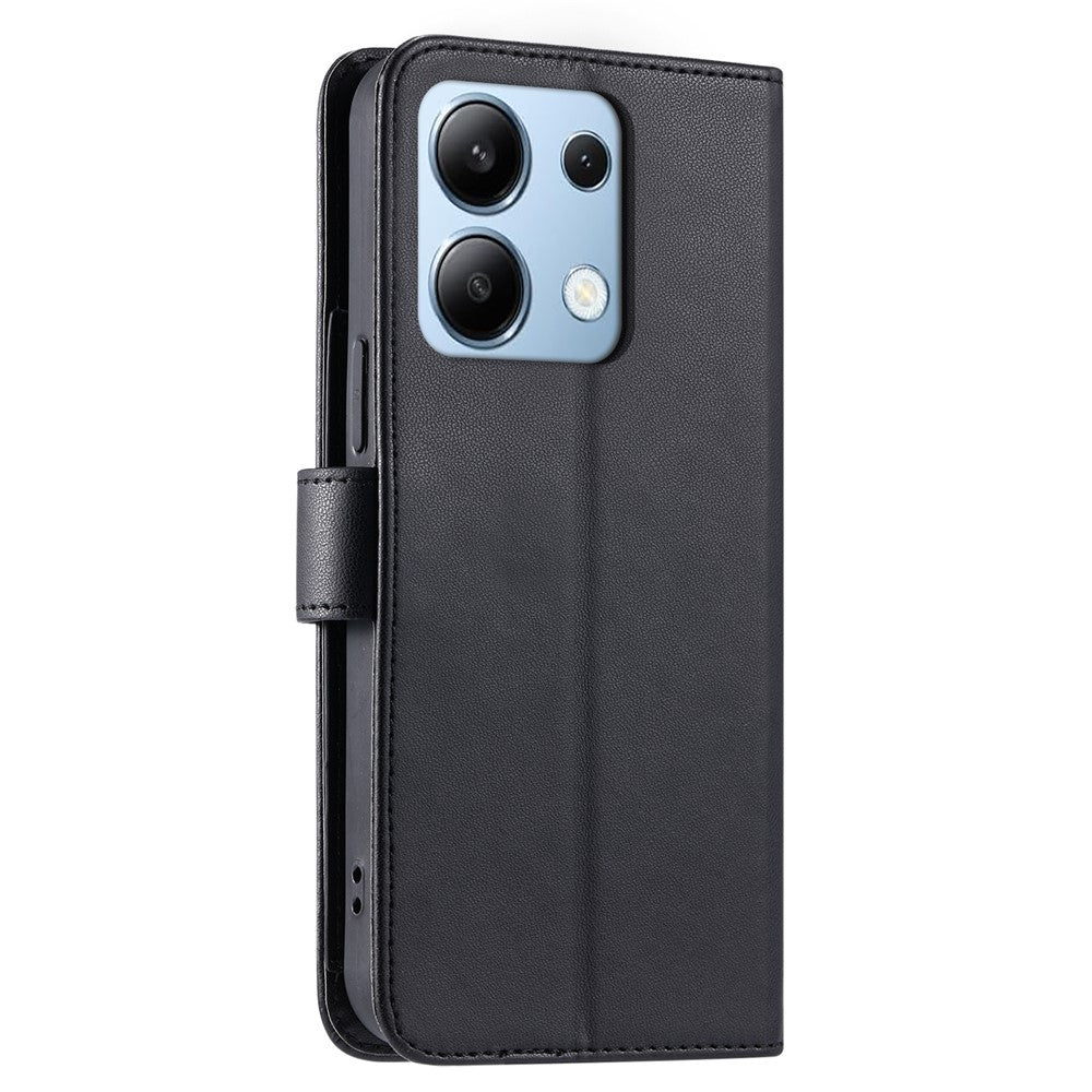 Xiaomi Redmi Note 13 4G mobilskal med axelrem, läderfodral, ringlås och plånboksfunktion, rombdesign