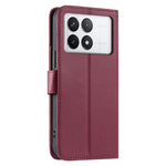 Crossbody-læderetui til Xiaomi Poco X6 Pro 5G / Redmi K70E 5G med pung, stativ og rhombemønster