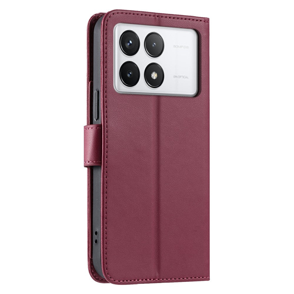 Crossbody-læderetui til Xiaomi Poco X6 Pro 5G / Redmi K70E 5G med pung, stativ og rhombemønster