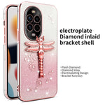 KADEM Dragonfly-stativetui til Huawei Nova 13 Pro 5G, TPU med blomster og glitter