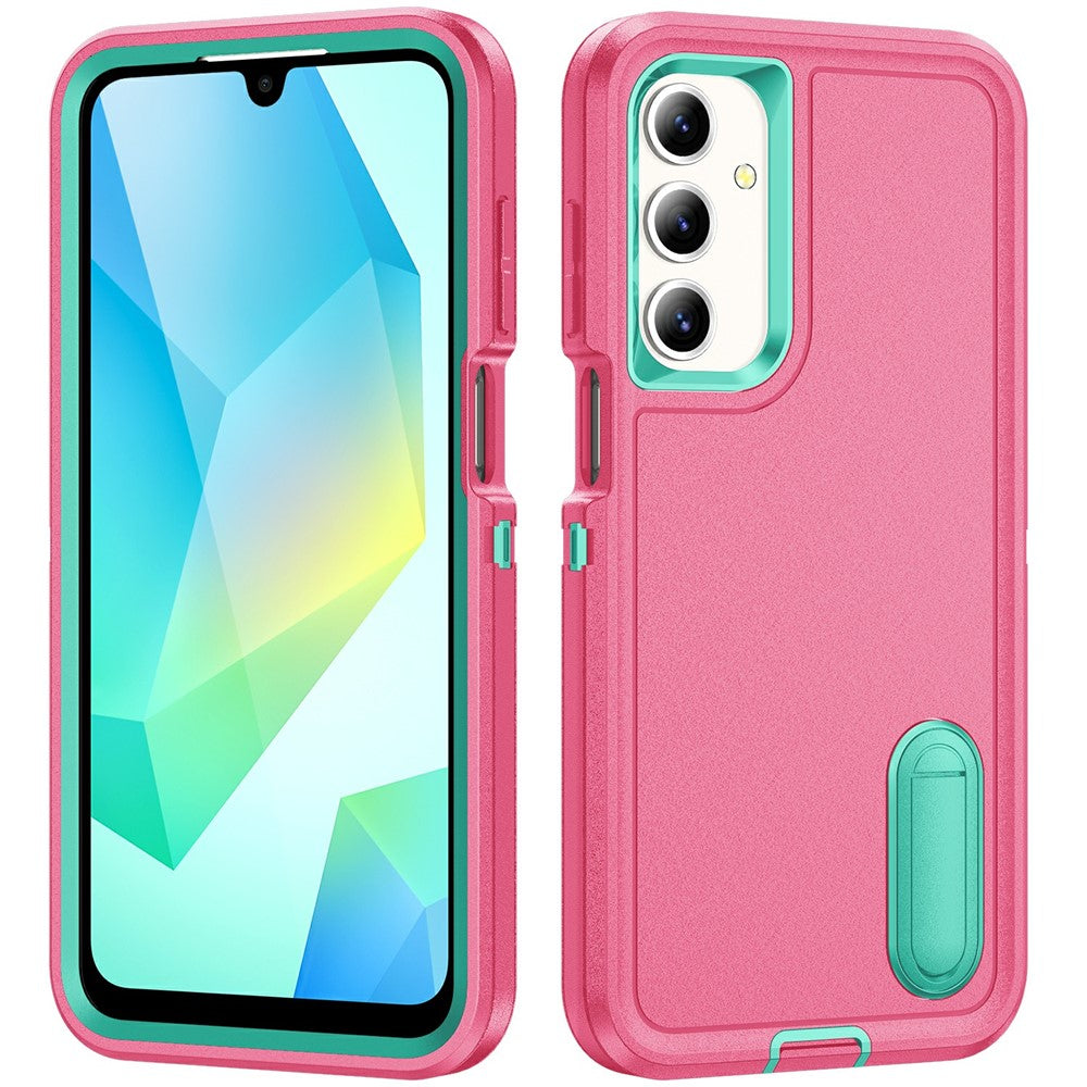 Til Samsung Galaxy A16 4G / 5G Cover Kickstand Telefoncover PC+Silikone+EVA 3-i-1 Design