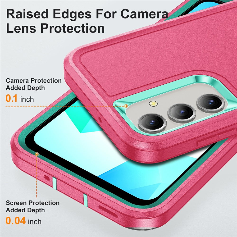 Til Samsung Galaxy A16 4G / 5G Cover Kickstand Telefoncover PC+Silikone+EVA 3-i-1 Design