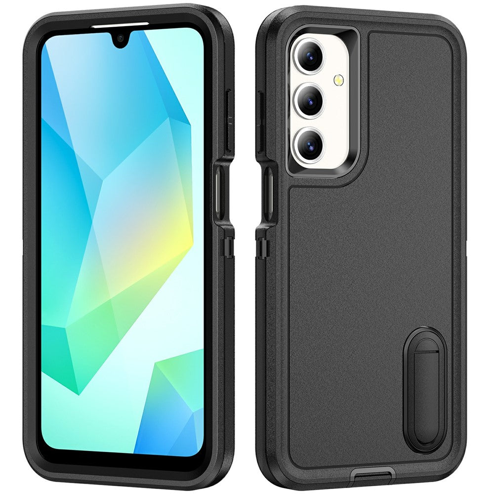 Til Samsung Galaxy A16 4G / 5G Cover Kickstand Telefoncover PC+Silikone+EVA 3-i-1 Design