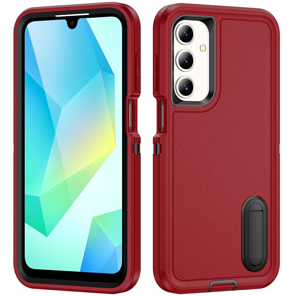 Til Samsung Galaxy A16 4G / 5G Cover Kickstand Telefoncover PC+Silikone+EVA 3-i-1 Design