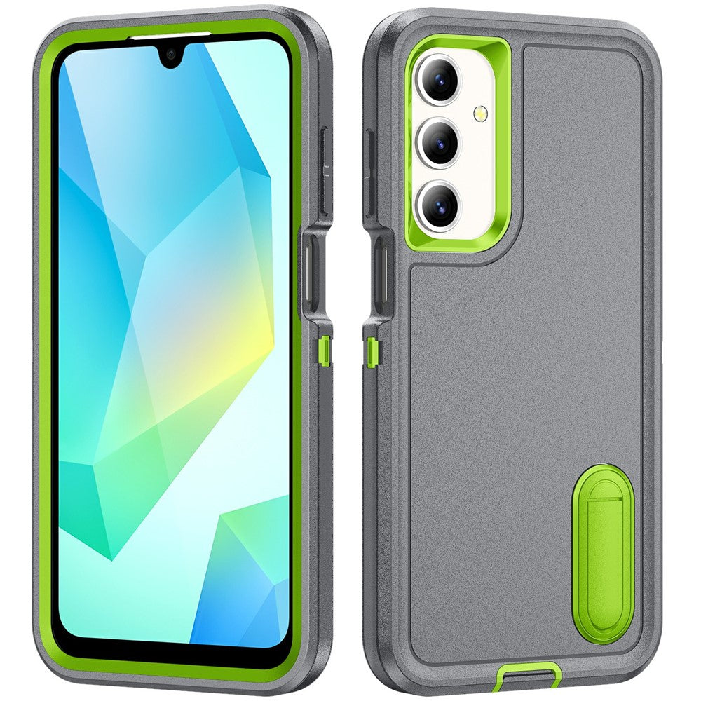 Til Samsung Galaxy A16 4G / 5G Cover Kickstand Telefoncover PC+Silikone+EVA 3-i-1 Design