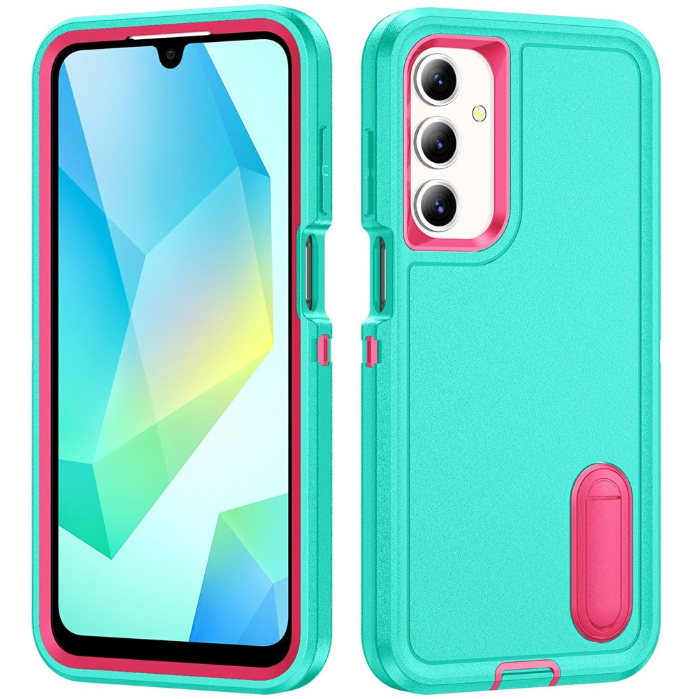 Til Samsung Galaxy A16 4G / 5G Cover Kickstand Telefoncover PC+Silikone+EVA 3-i-1 Design