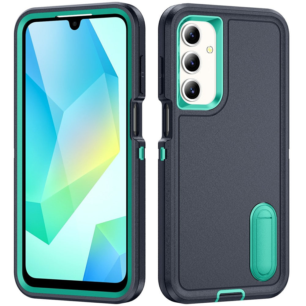 Til Samsung Galaxy A16 4G / 5G Cover Kickstand Telefoncover PC+Silikone+EVA 3-i-1 Design
