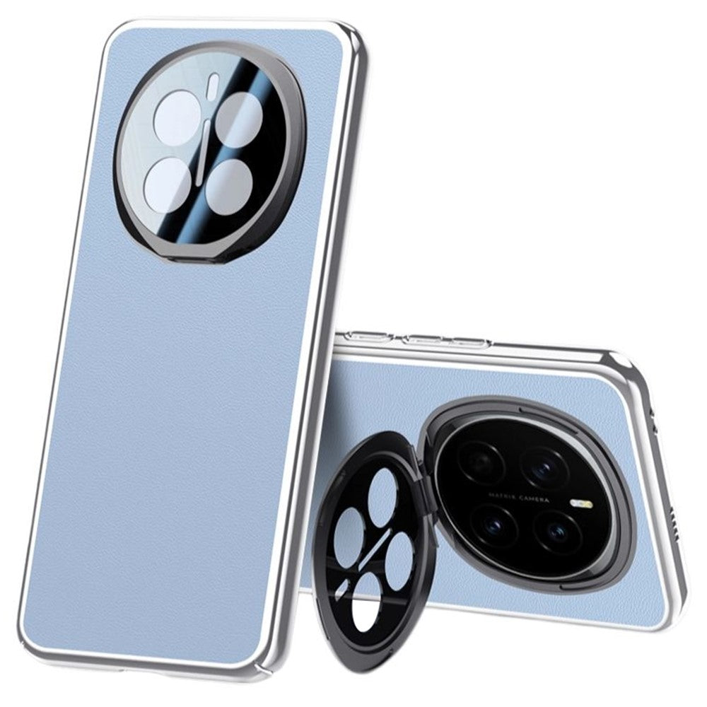 For Honor Magic7 5G Case with Lens Guard Kickstand Anti Drop TPU+PU Phone Back Cover
