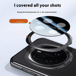 For Honor Magic7 Pro 5G Case with Lens Guard Kickstand Anti Drop TPU+PU Phone Back Cover