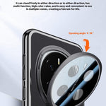 For Honor Magic7 Pro 5G Case with Lens Guard Kickstand Anti Drop TPU+PU Phone Back Cover