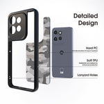 IBMRS stötsäkert fodral för Motorola Edge 60 Neo 5G / 50 Neo 5G / S50 5G / ThinkPhone 25 5G TPU + PC robust mobilskydd kameraskydd
