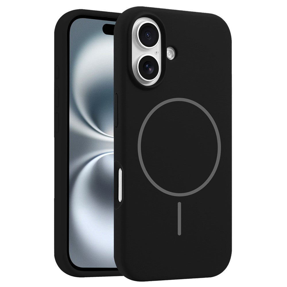 For iPhone 16 Plus Cover Kompatibel med MagSafe Flydende Silikone Anti-drop Telefoncover