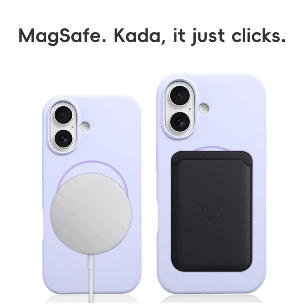 For iPhone 16 Plus Cover Kompatibel med MagSafe Flydende Silikone Anti-drop Telefoncover
